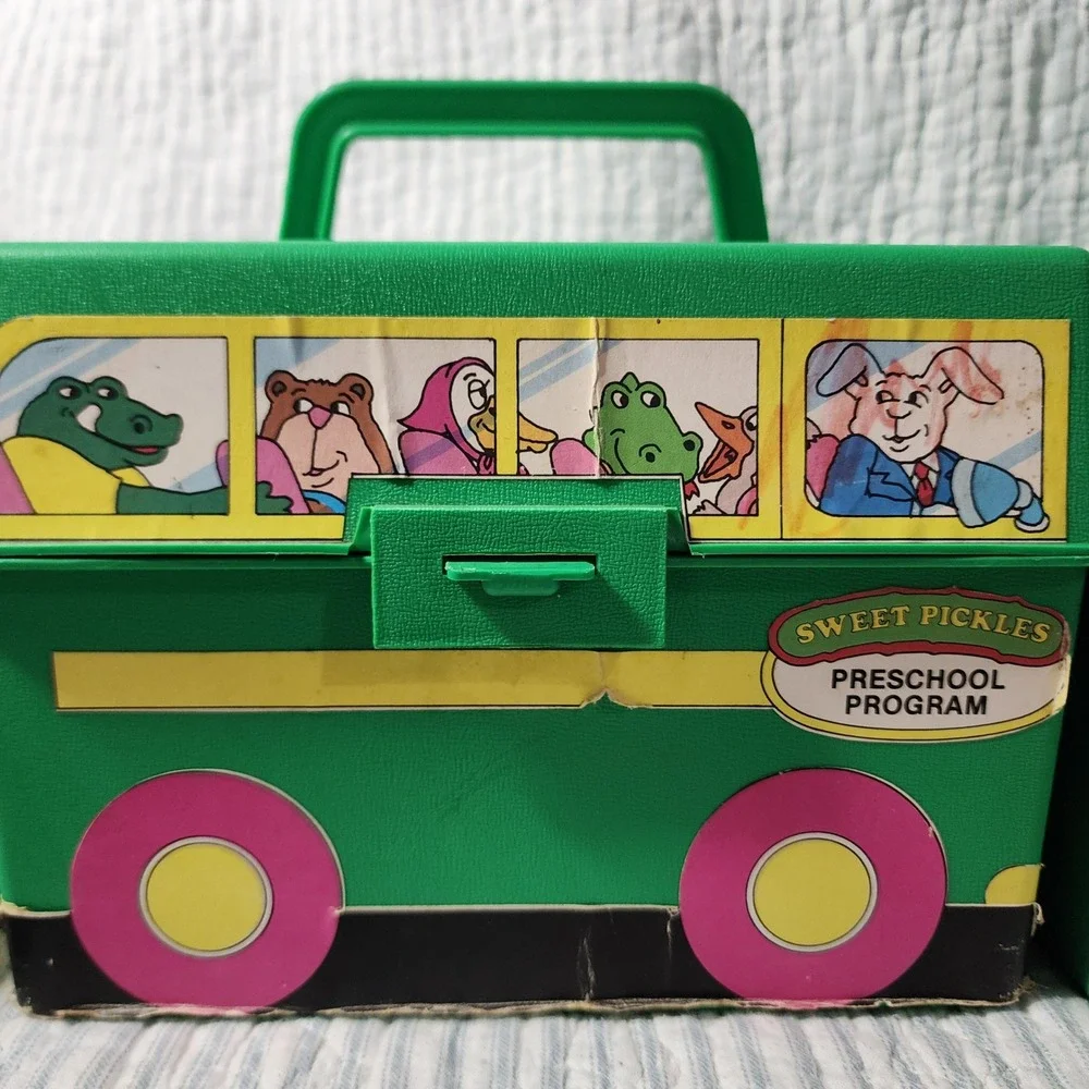 Vintage Sweet Pickles Preschool Program Green Cases Activity Cards Spinner Set